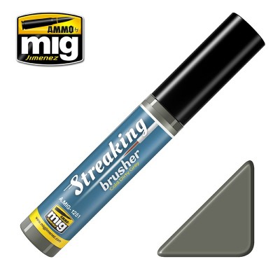 STREAKINGBRUSHER - COLD DIRTY GREY with APPLICATOR BRUSH - AMMO MIG 1251